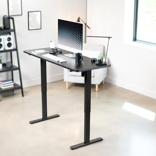 VIVO Black 60 x 24 in Standing Desk, DESK-KIT-B06B - color: Black Top / Black Frame, size: 60 x 24 inch