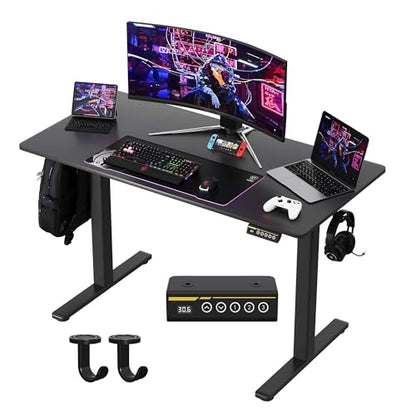48 x 24 Inch Electric Standing Desk, 3 Memory Presets, Black - color: Black, size: 48*24