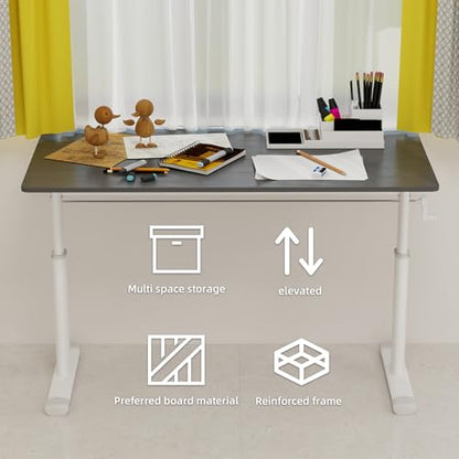 48x24 Inch Height Adjustable Standing Desk - color: Grey, size: 23.6 × 47.24