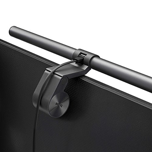 BenQ ScreenBar Plus e-Reading LED Computer Monitor Light Bar with Desktop Dial, Auto-Dimming and Hue Adjustment, No Screen Glare, Space Saving, USB Powered, Matte Silver - style: ScreenBar w/ Dial