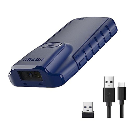 NETUM Bluetooth 2D Barcode Scanner, 3-in-1 Portable QR Bar Code Reader | Automatic Wireless Gun Scan Back Clip Work with Tablet iOS Android Windows MacOS for Warehouse Inventory POS (2D - E950) - size: 2D - E950