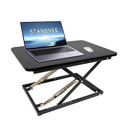 Standing Desk Converter Height Adjustable Stand Up Desk Riser - Supports 300 lbs, Fully Assembled Monitor/Laptop Riser Workstation, Black. - color: Black-24in