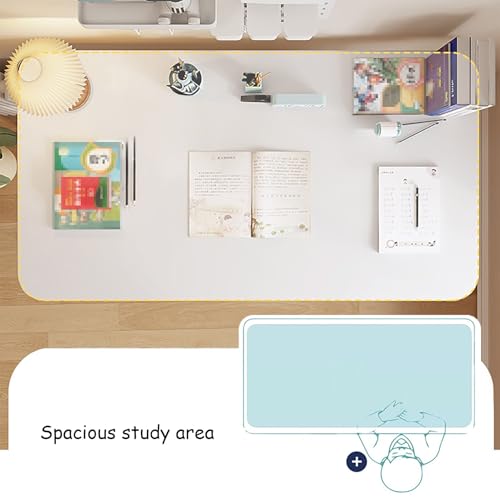 Manual Standing Desk, Adjustable Height Desk, Ergonomic Sit Stand Up Desk, White Office Desk, Metal Frame, Computer Desk with Hand Crank(80x60cm/31.5x23.6in) - size: 80x60cm/31.5x23.6in