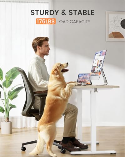 ErGear 40 X 24 Inch Low Height Electric Standing Desk for Kids, Natural - color: Natural, size: 40 X 24 Inch