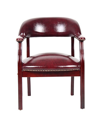 Boss Captain’s Chair In Burgundy Vinyl