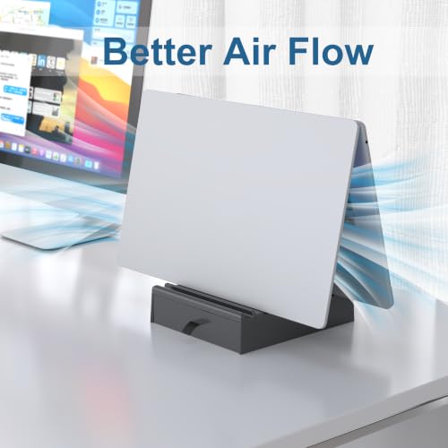 Vertical Laptop Stand, with Storage Adjustable 4 in 1 ABS - color: Storage
