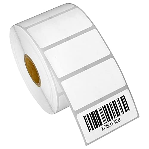 OfficeSmartLabels 2" x 1" Removable Direct Thermal Labels | Compatible with Rollo & Zebra Desktop Printers, 1" Core, Perforated, Water & Oil Resistant, 4 Rolls, 5200 Labels