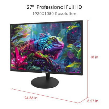 Sceptre E275W-19203R 27 inch1080P LED Monitor 99% sRGB 2X HDMI VGA Build-In Speakers, Machine Black (E275W-19203R series) | 99% sRGB 2X HDMI VGA Build-In Speakers, Machine Black (series) - style: 27" 75Hz