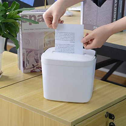 Mini Paper Shredder-Desktop Personal Portable Shredder Office Home Small Electric Crusher, Hand