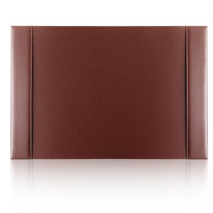 26.5 x 17.3 Inch Leather Desk Pad with Side Rails Mat, Brown - color: Brown, size: 26.5" x 17.3"