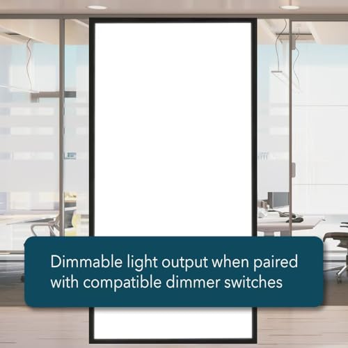 GT-Lite 2 Pack 2'x4' 5500 Lumen LED Flat Panel,Black Trim - color: Black, size: 4ft x 2ft