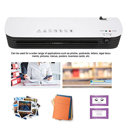 ASHATA SL299 Thermal Laminator Machine, 9 inch Hot Cold Laminating Machine with Paper Cutter and Corner Rounder, Anti Jam Lamination Machine for Laminate Recipe Cards, Photos and