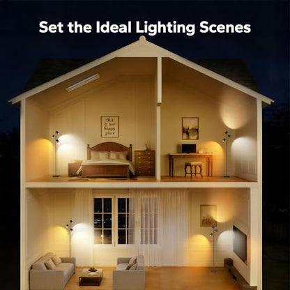 SIBRILLE 36W LED Tree Floor Lamp with Remote for Living Room Bedroom - color: Deep Black