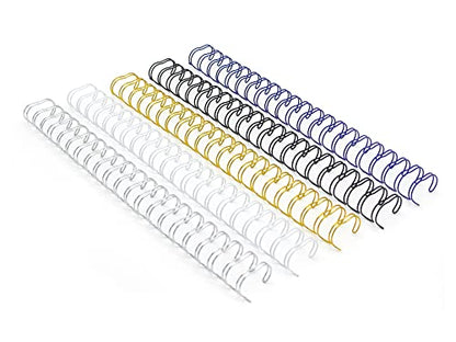 Rayson Wire Binding Spines, 1" 2:1 Pitch 21-Loop, Multicolor, 50 Pack | Includes black, gold, blue, white and silver; 1" size binds up to 240 sheets with compatible 2:1 pitch binders. - size: 1 inch