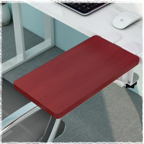 Foldable Clamp-On Desk Extender Tray with Wrist Rest - Ergonomic Keyboard Shelf for Computer Arm Support - color: Fir