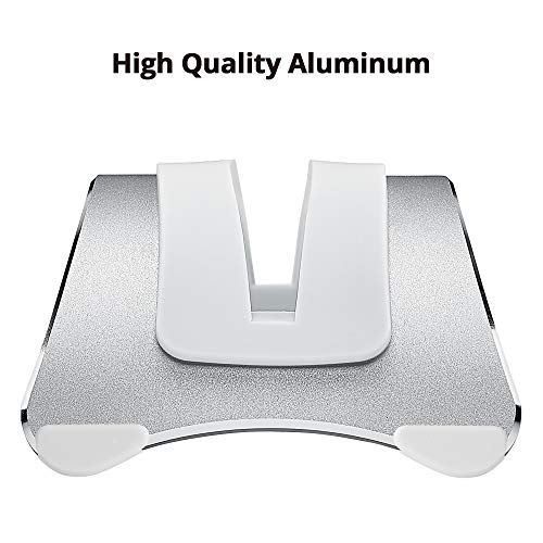 SIIG Aluminum Vertical Laptop Stand Holder, Desk Space Saving, Three Rubber Sizes 0.56", 0.64" & 0.72", Fits MacBook Pro, and Other Laptops to Organize Work & Home Office (CE-MT2R12-S2)
