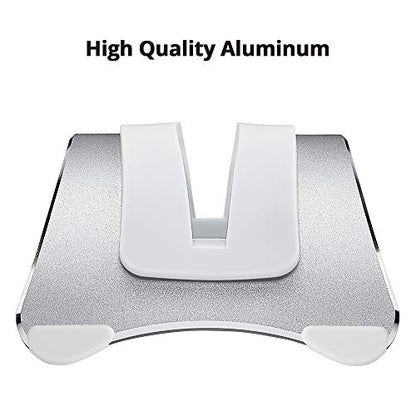 SIIG Aluminum Vertical Laptop Stand Holder, Desk Space Saving, Three Rubber Sizes 0.56", 0.64" & 0.72", Fits MacBook Pro, and Other Laptops to Organize Work & Home Office (CE-MT2R12-S2)