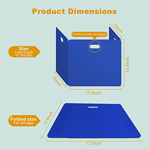 Privacy Shields 12 Pack Blue Durable Easy Carry Plastic Desk Dividers-Easy to Disinfect Classroom Dividers-Portable Divider-Re-usable Privacy Divider - color: Bule 12 Pack