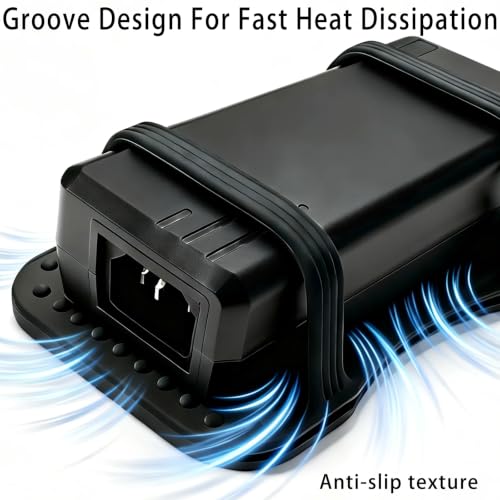 Silicone Laptop Charger Holder Hidden Mount for Laptop Power Brick Universal Under Desk Power Adapter Mount, Flexible Non-Slip Holder for Power Charger (1 Pack-Back) - color: 1 Pack-Back