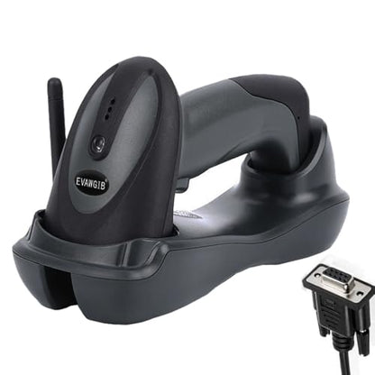 Handheld Wireless QR Barcode Scanner COMS 1D 2D Bar Code Reader with USB and RS232 Interface for Serial Connection (RS232)