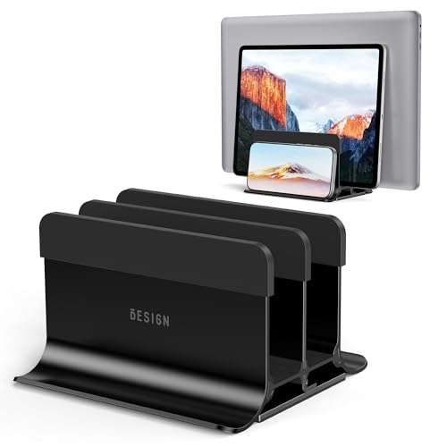 BESIGN LS13 Vertical Laptop Stand Holder for Desk, 4 in 1 Desktop Stand Holder for Laptops, Tablets, Smart Phones