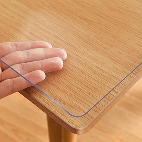 16X96 Inch Dining Table Protector Clear Desk Pad Blotter Office Desktop Protector Mat for Computer Laptop Keyboard Plastic Vinyl Thick PVC Table Pad Cover Protector Waterproof Tablecloth - color: Rectangle New Clear 1.5mm, size: 16" x 96"