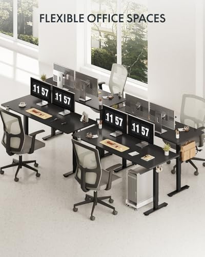 FLEXISPOT 63x32 Inch Electric Standing Desk, Black - color: Black, size: 63"x32"