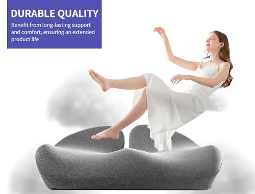 SupremeComfort X-Large Gel Infused Memory Foam Seat Cushion for Office Chair, Kitchen Chair, Car Seats- Elevate Your Seating Experience -Pressure Sore and Tailbone Pain Relief