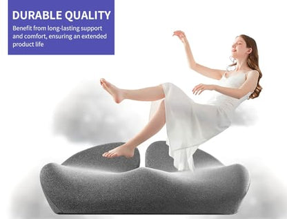 SupremeComfort X-Large Gel Infused Memory Foam Seat Cushion for Office Chair, Kitchen Chair, Car Seats- Elevate Your Seating Experience -Pressure Sore and Tailbone Pain Relief