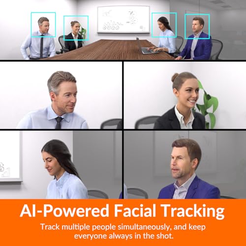 Innex C831 180° Panoramic 4K Wide Angle Webcam with Microphone, AI Facial Tracking for Windows, Mac, Easy Setup Conference Room Camera with Flexible View Angle for Meeting Room, Huddle Space | AI Facial Tracking, Easy Setup, Flexible View Angle, Conferenc