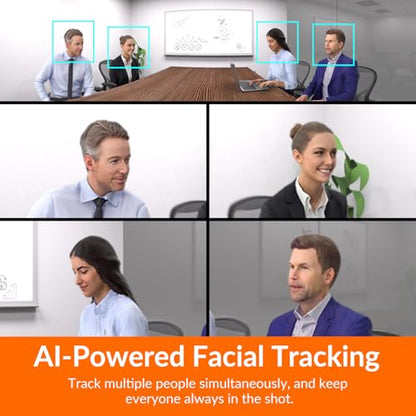 Innex C831 180° Panoramic 4K Wide Angle Webcam with Microphone, AI Facial Tracking for Windows, Mac, Easy Setup Conference Room Camera with Flexible View Angle for Meeting Room, Huddle Space | AI Facial Tracking, Easy Setup, Flexible View Angle, Conferenc