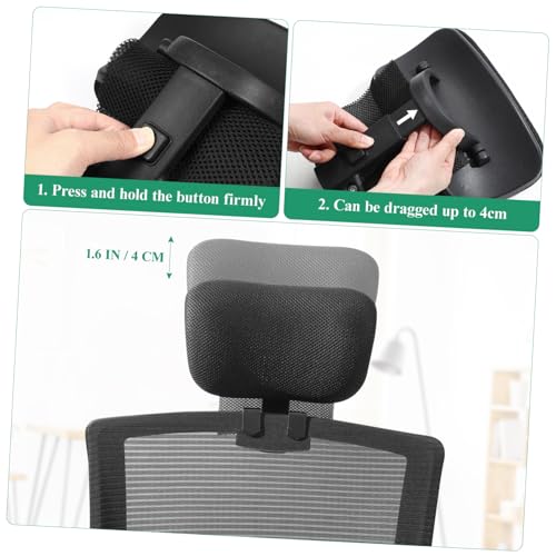 Tofficu Adjustable Office Chair Headrest Attachment for Ergonomic Support Height Angle Adjustable Neck Pillow for Enhanced Comfort Office Chairs Style