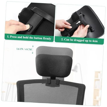 Tofficu Adjustable Office Chair Headrest Attachment for Ergonomic Support Height Angle Adjustable Neck Pillow for Enhanced Comfort Office Chairs Style