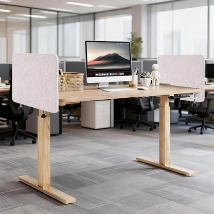 2-Pack Felt Desk Dividers, Clamp-On Privacy Panels, 16 x 24 Inch, Oatmeal - color: Oatmeal, size: 16×24 in (2pcs)