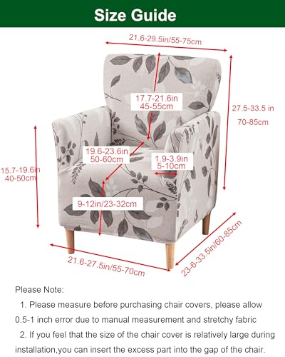 CRFATOP Accent Chair Cover, Stretch Armchair Slipcover for Living Room - color: Color A05