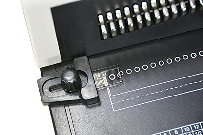 Coilbind S25A Spiral Coil Binding Machine - 4:1 Pitch – 20 Sheet Capacity | Hole Punch with Electric Coil Inserter – Adjustable Margins & Disengaging Pins – Free Crimper Tool & 100 Coils