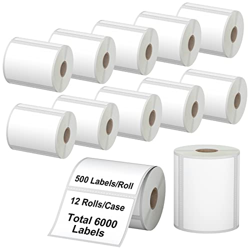 12 Rolls 6000 Pcs 4"x3" 3-Proof Direct Thermal Shipping Labels 1" Core Compatible with Zebra LP2844 ZP450 ZP505 ZD420 GX430T GK420T ZT410 ZD421 and Rollo MUNBYN, 103mmx76mm Thermal Sticker - color: 4"x3"-6000 Labels