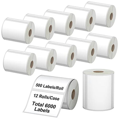 12 Rolls 6000 Pcs 4"x3" 3-Proof Direct Thermal Shipping Labels 1" Core Compatible with Zebra LP2844 ZP450 ZP505 ZD420 GX430T GK420T ZT410 ZD421 and Rollo MUNBYN, 103mmx76mm Thermal Sticker - color: 4"x3"-6000 Labels