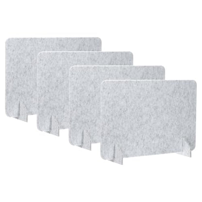 PATIKIL Desk Divider, 4 Set 24 x 16 Inch Acoustic Freestanding Desk Divider Desk Privacy Panel with 8 Pcs Support Feet for Library Office Workstation,Light Grey - color: Light Gray