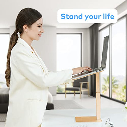 Laptop Stand for Desk, Ergonomic Sitting and Standing Laptop Riser for Notebook MacBook 11-17 Inches，DJ Laptop Stand Adjustable Height from 7-15 Inches Aluminum(Gold) - color: Gold