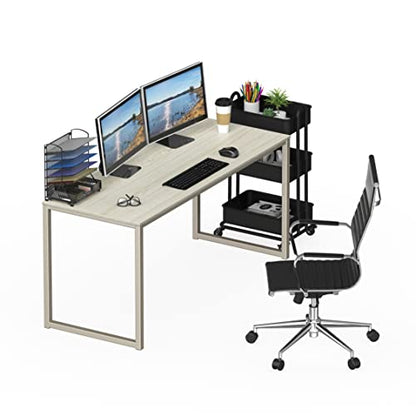 SHW Mission 55-Inch Home Office Computer Desk, Maple - color: Maple, size: 55-Inch