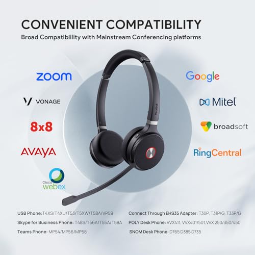 Yealink WH62 Dual UC DECT Wireless Headset for IP Phone & PC Zoom Certified | 525 ft Long Range Stereo Headphones with Base, Dual Noise-Canceling Mic, Call Control, Busylight, 14H Battery for Office - style: WH62 Dual-Ear UC (base)
