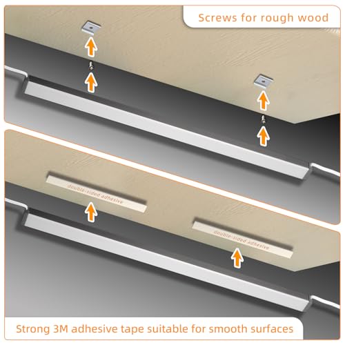 LUMILAND 3 Pcs 12-inch Led Under Cabinet Lighting Plug-in with Hand Wave, Dimmable 6000K Cold White Under Counter Lights Linkable with Memory Function for Kitchen - size: 3 Pack