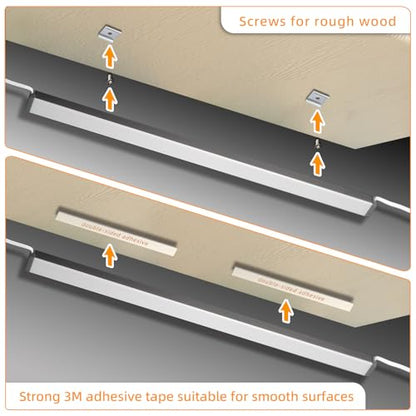 LUMILAND 3 Pcs 12-inch Led Under Cabinet Lighting Plug-in with Hand Wave, Dimmable 6000K Cold White Under Counter Lights Linkable with Memory Function for Kitchen - size: 3 Pack