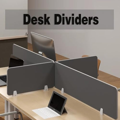 Desktop Acoustic Partition Panel – 30cm High Soundproof Divider for Office & Classroom, Clamp Design Enhanced Privacy Noise Reduction - color: Grigio, size: 120x30cm