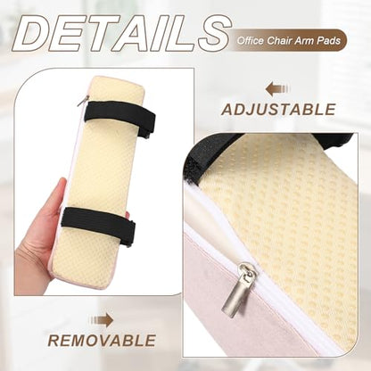 PATIKIL Office Chair Arm Pads 1Pair Office Chair Arm Cover 30x8x5cm Pink - color: Pink