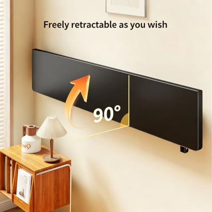 Wall Mounted Folding Table, 24 in Fold Down Floating Desk for Small Space - color: Black, size: 24 in