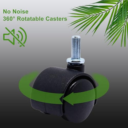 Plastic Caster Wheels 1 Inch, M6 Straight-Grained Rod Swivel Casters Set of 4, Black Nylon Replacement Casters Wheels for Furniture Table Cabinet Office Chair - style: 1 Inch-M6 Straight-grained Rod