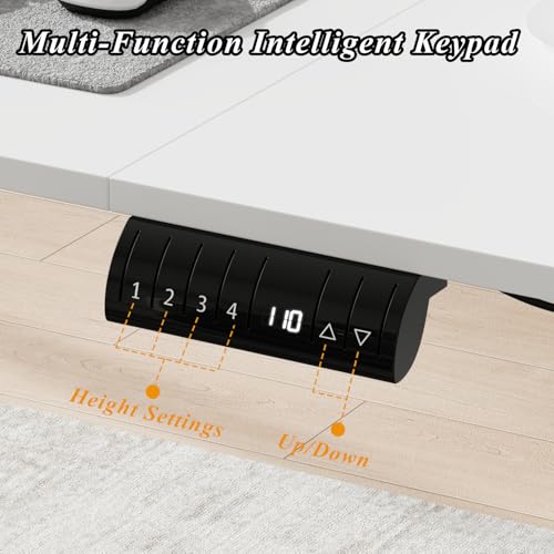 63" L Shaped Electric Standing Desk with File Cabinet, Height Adjustable Stand up Desk with Drawers and Shelves, Home Office Computer Gaming Table, White - color: White