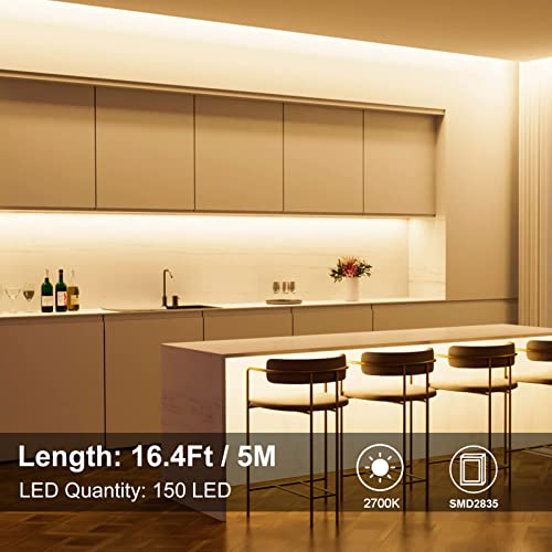 echosari Strip Lights Battery Operated 16.5Ft with Timer for Cupboard - color: Warm White, size: 16.5Ft